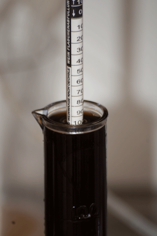 Hydrometer in action
